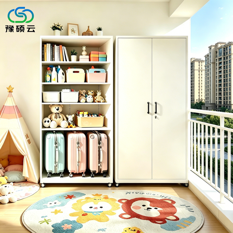 Balcony Moisture-Proof and Sun-Proof Storage Cabinet, Luggage Storage Cabinet, Large-Capacity Movable Household Iron Storage Cabinet Balcony Moisture-Proof and Sun-Proof Storage Cabinet, Luggage Storage Cabinet, Large-Capacity Movable Household Iron Storage Cabinet