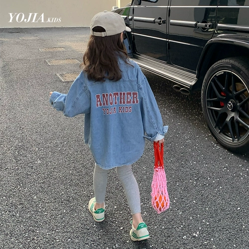 yojia Осенняя рубашка, весенняя длинная детская куртка, в корейском стиле, средней длины