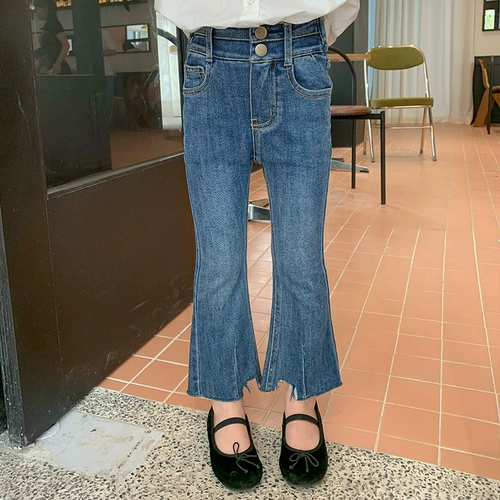 yojia Джинсы, штаны-клёш, детские штаны, новая коллекция, осенние