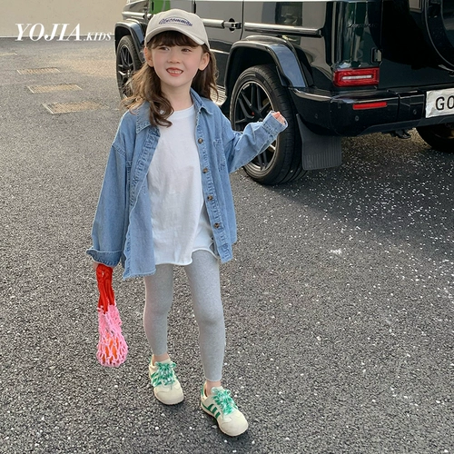 yojia Осенняя рубашка, весенняя длинная детская куртка, в корейском стиле, средней длины