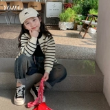 Осенние джинсы, утепленные детские весенние штаны, в западном стиле, детская одежда, свободный крой