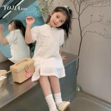 Ципао, летняя детская юбка, ханьфу, детское платье для принцессы, детская одежда, китайский стиль, популярно в интернете