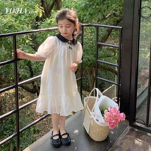 Элитное платье, юбка, детская летняя одежда, летний наряд маленькой принцессы, в западном стиле, изысканный стиль