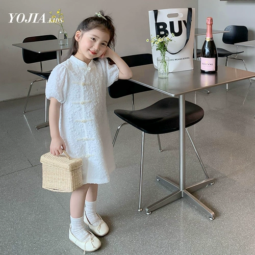 Ципао, летняя детская юбка, ханьфу, детское платье для принцессы, детская одежда, китайский стиль, популярно в интернете