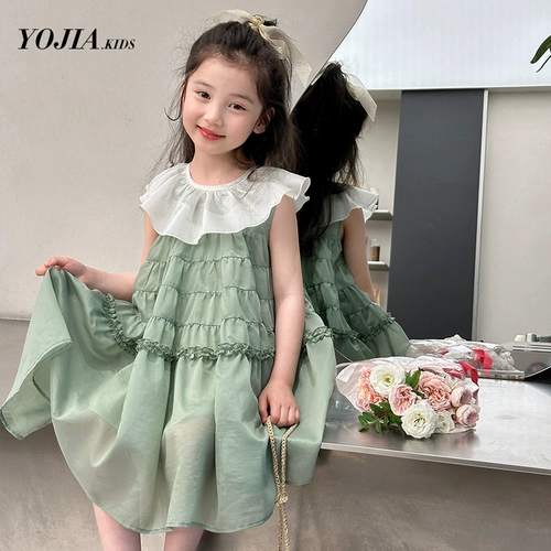 Летнее платье, юбка, милый наряд маленькой принцессы, летняя одежда, в западном стиле, юбка-пачка