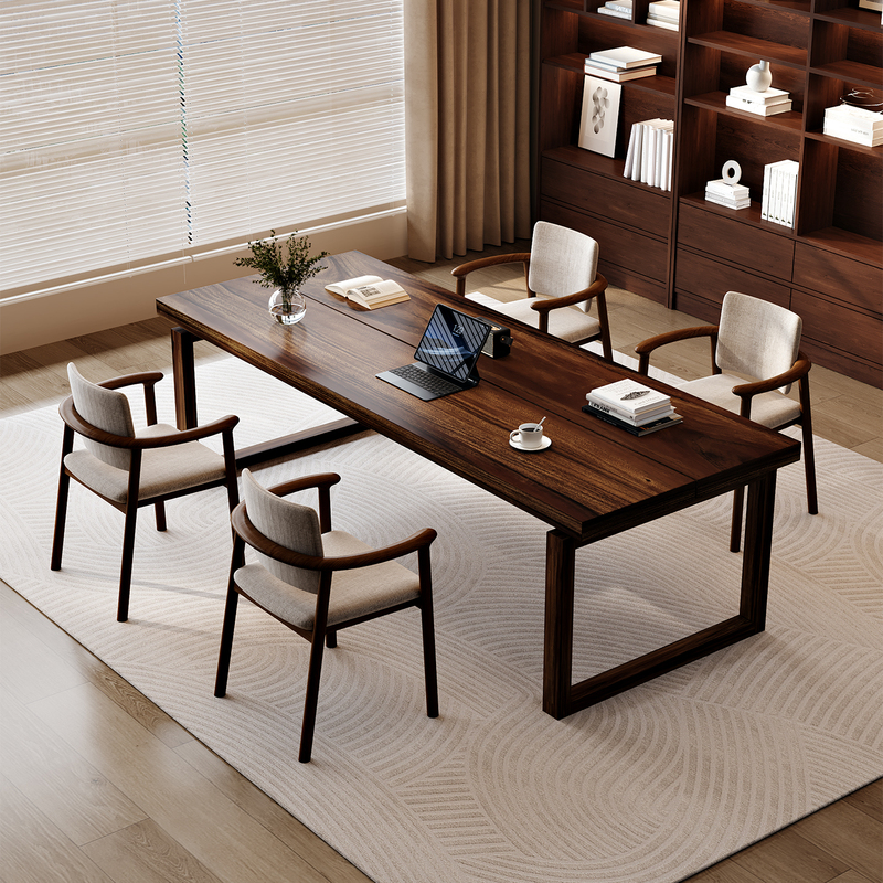 South American Walnut Wood Large Long Desk for Living Room, High-End Reading and Study Desk, Work Desk, Home Dining Table, New Model