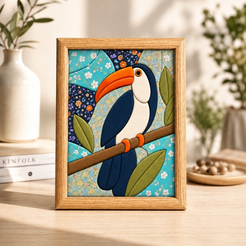 Creative Animal Bird Fabric Patchwork Painting DIY Material Kit Team Building Salon Warm-Up Parent-Child Activities Gift for Friends Creative Animal Bird Fabric Patchwork Painting DIY Material Kit Team Building Salon Warm-Up Parent-Child Activities Gift for Friends