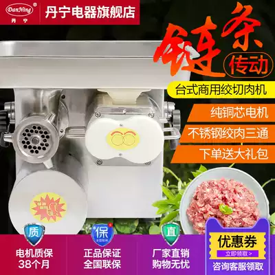Minced meat cutting dual-purpose machine desktop electric meat grinder Commercial multifunctional minced meat sliced shredded meat enema machine