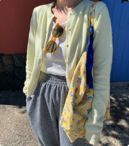 Ограниченное время 2.22 Cut -Off veve corean покупка INS Blogger Self -Made FD Solid Color Triked Cardigan