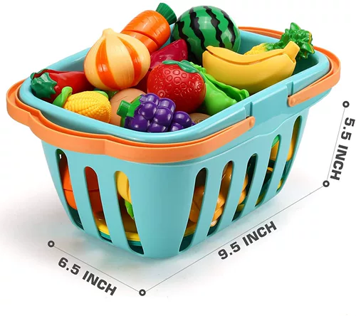 Экспорт иностранной торговли Дети сокращают симуляцию овощей, могут очистить фрукты, фрукты, нарезать музыку кухню игрушки и девушки, чтобы готовить