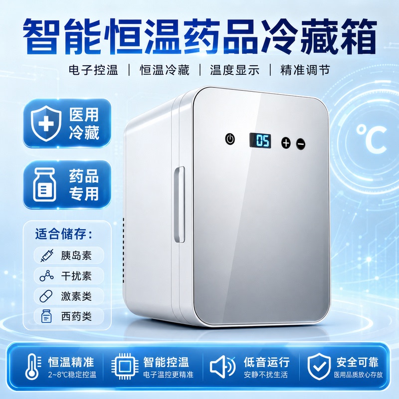 Refrigerated Insulin-Specific Refrigerator, Medical Small Refrigerator, Constant Temperature 2 to 8 Degrees, Interferon and Western Medicine Storage Refrigerator Refrigerated Insulin-Specific Refrigerator, Medical Small Refrigerator, Constant Temperature 2 to 8 Degrees, Interferon and Western Medicine Storage Refrigerator