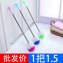 Stainless steel toilet brush household brush without dead corner toilet cleaning toilet brush toilet brush