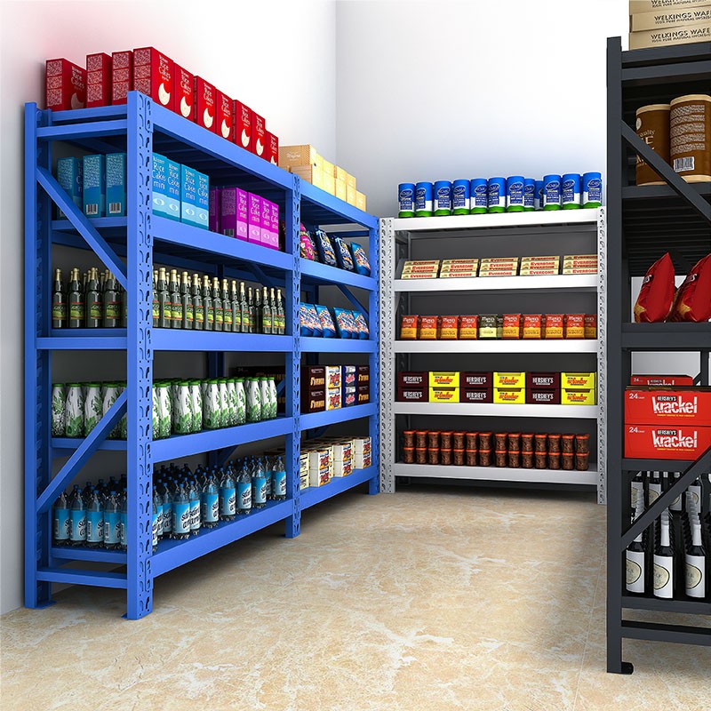 Shelf storage warehouse rack multi-storey supermarket express heavy cargo rack household angle steel storage rack strong load-bearing