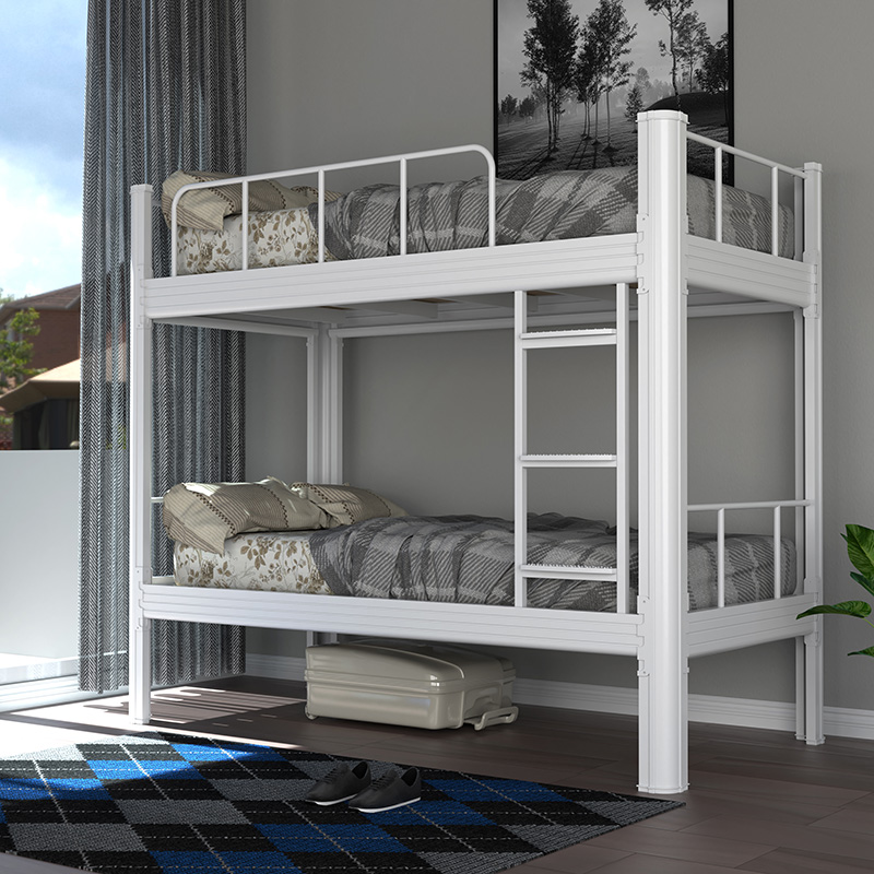 Upper and lower bunk iron bed student iron bed dormitory apartment staff dormitory high and low iron shelf bed bunk bed economical