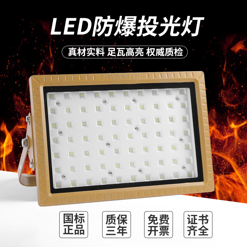 led explosion-proof lamp IP66 waterproof anti-corrosion floodlight 100 watt gas station chemical outdoor waterproof explosion-proof flood light