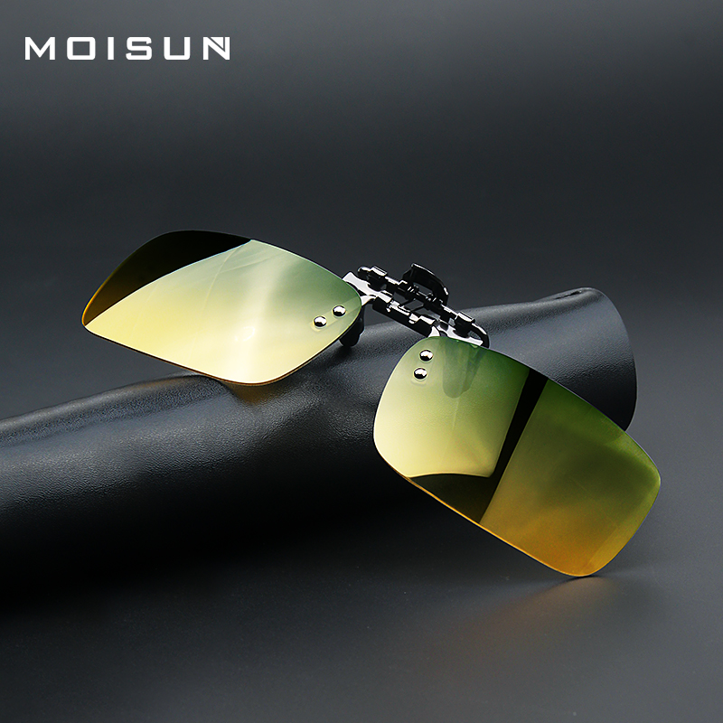 Polarized Sunglasses Clip-Drive Special Clip-Piece Sunglasses Myopia Glasses Fishing Day And Night Dual Use Anti-UV