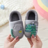 Зимние тапочки для мальчиков, детский удерживающий тепло динозавр, детская нескользящая сумка для обуви для девочек