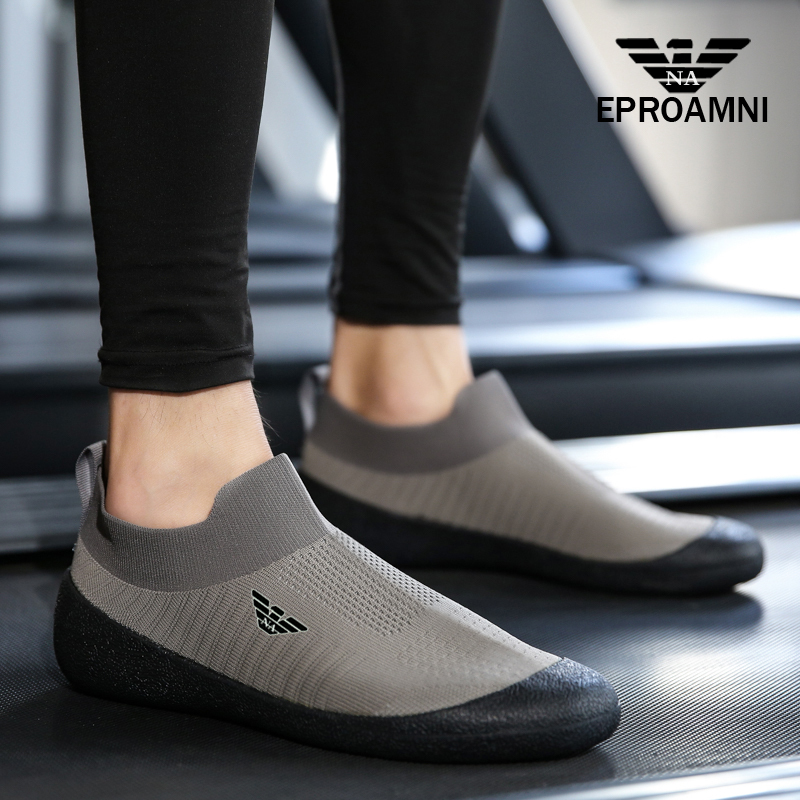 Italian Amma Men's Shoes, Sports Shoes, Wear-Resistant Running Shoes, Breathable Large Size Fly-Knit Mesh Shoes, Lightweight Casual Shoes for Couples