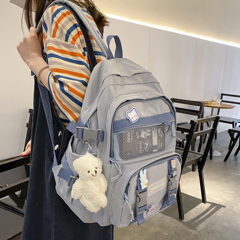 French counter Cins Kuku~ student large-capacity multi-layer schoolbag female backpack Korean version ulzzang backpack