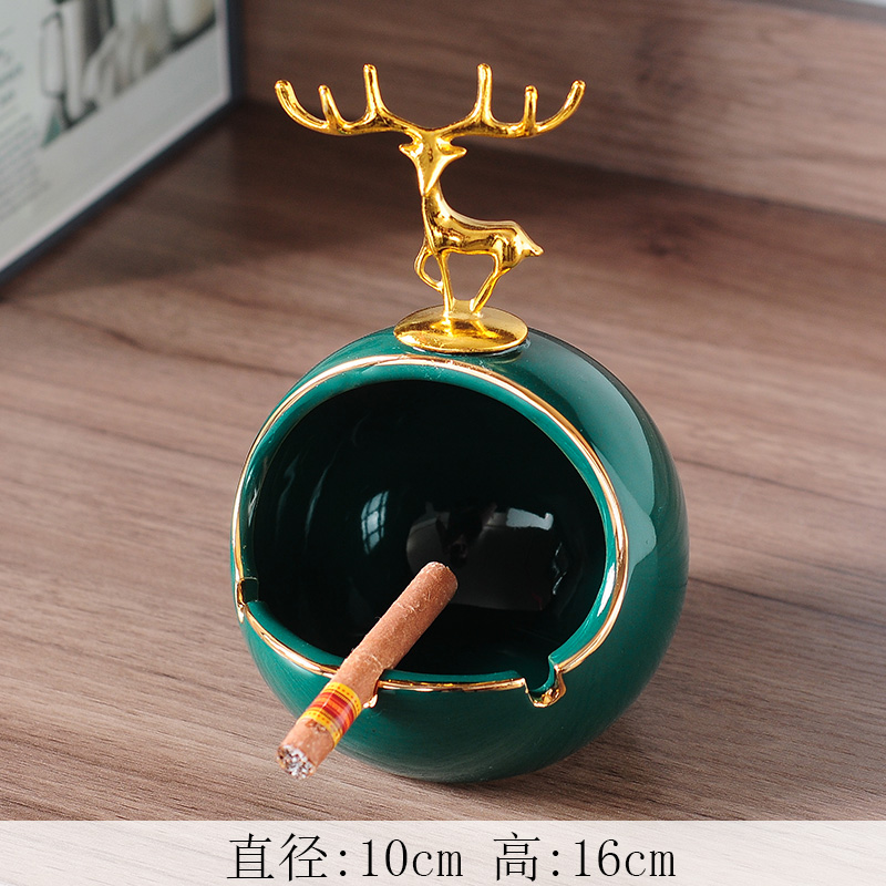 Little Green Deer HeadXiaojin Deer ornaments Storage ornament originality a birthday present room desktop Porch TV cabinet wine cabinet Arts and Crafts