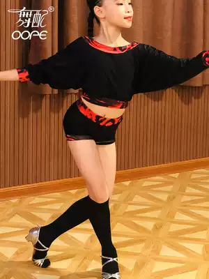 oope dance with children's Latin dance suit Daughter children's practice suit Dance practice suit All-match suit training suit Summer