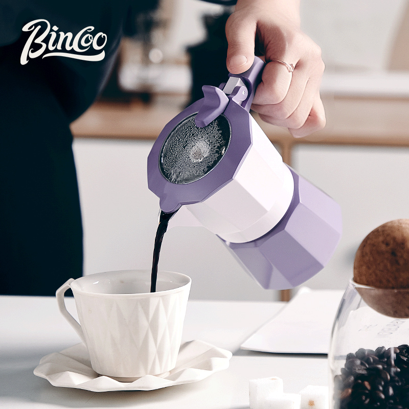 Bincoo Double Valve Moka jug Serie cooking coffee suit Handmade coffee maker filter paper Home small gift box