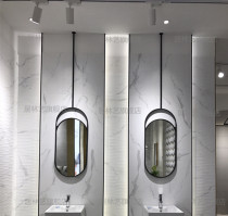 Iron Oval Boom Mirror Beauty Salon Cosmetic Mirror Ceiling Mirror Ceiling Mirror Hotel Room Homestay Boom Mirror
