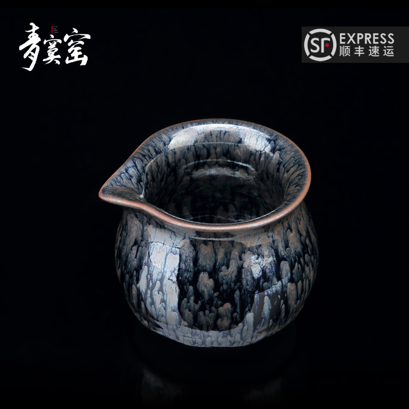 Up with jingdezhen ceramic up built green was light fair keller a single large heat - resistant kung fu tea tea accessories points