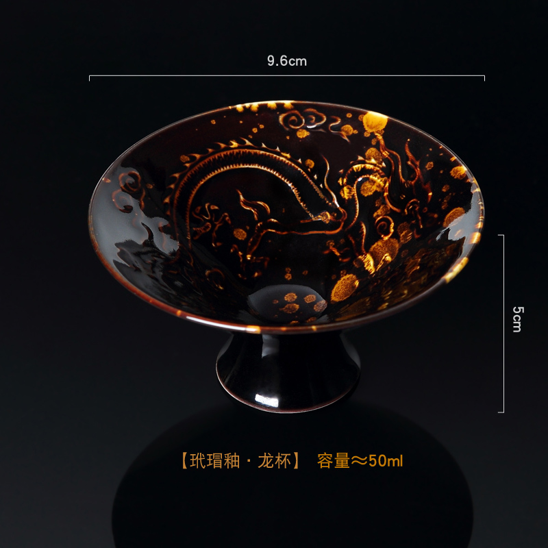 A single bowl of jingdezhen ceramics master cup single CPU manual hawksbill glaze tea cup, individual sample tea cup