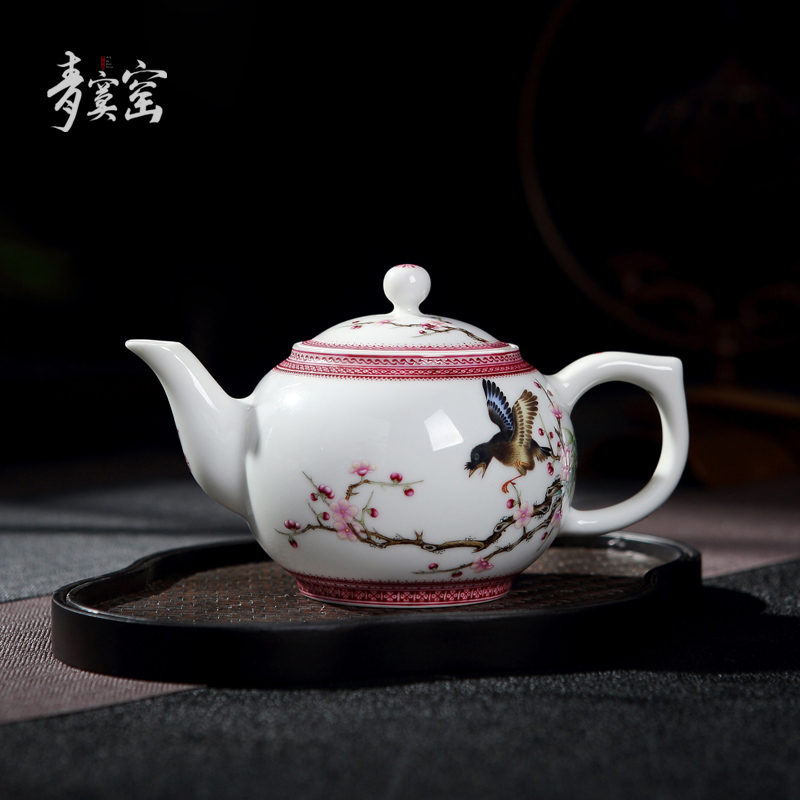 Up with green was tea sets jingdezhen ceramic tea set tea service suit high - grade household teapot teacup pure manual