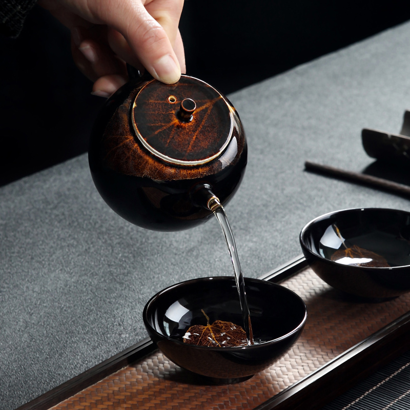Up with jingdezhen blue was konoha built light ceramic kung fu tea boiled tea set household manual single pot of the teapot