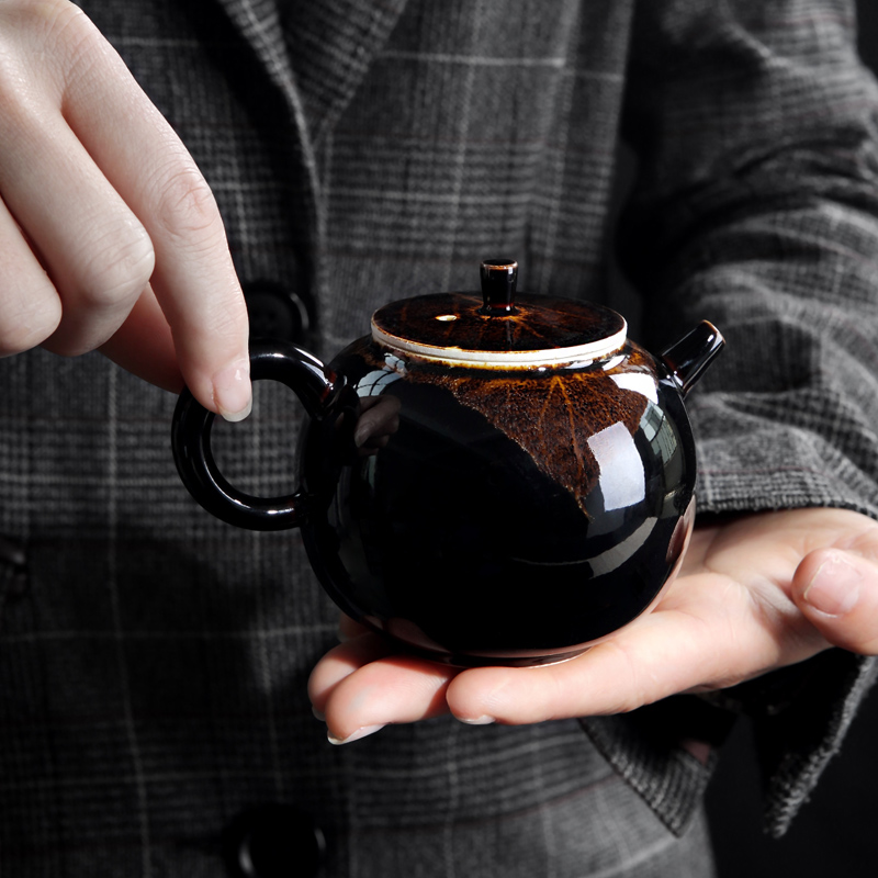Up with jingdezhen blue was konoha built light ceramic kung fu tea boiled tea set household manual single pot of the teapot