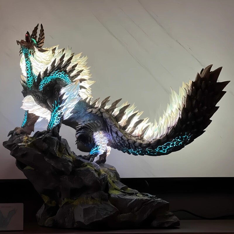 Ps Monster Hunter World Thunderwolf Dragon Figure Anime Statue Ornament Gk Game Monster Oversized Model Can Light up Ps Monster Hunter World Thunderwolf Dragon Figure Anime Statue Ornament Gk Game Monster Oversized Model Can Light up