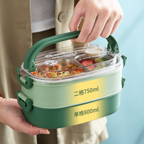 Stainless steel lunch box divider student multi-layer bento box office workers fat reduction fitness lunch box portable double insulation