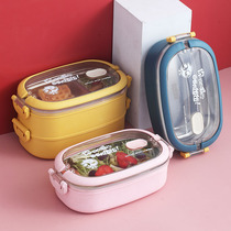 304 stainless steel lunch box bento box heat preservation student canteen grid portable divider office worker lunch box children