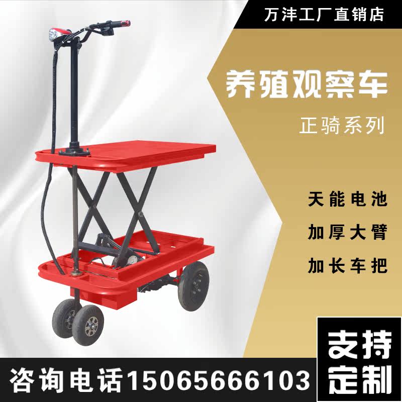 Electric Breeding Observation Car Mobile Small Lifting Platform Den High Car Touring Car Den High Car Pull Stock Flatbed Truck