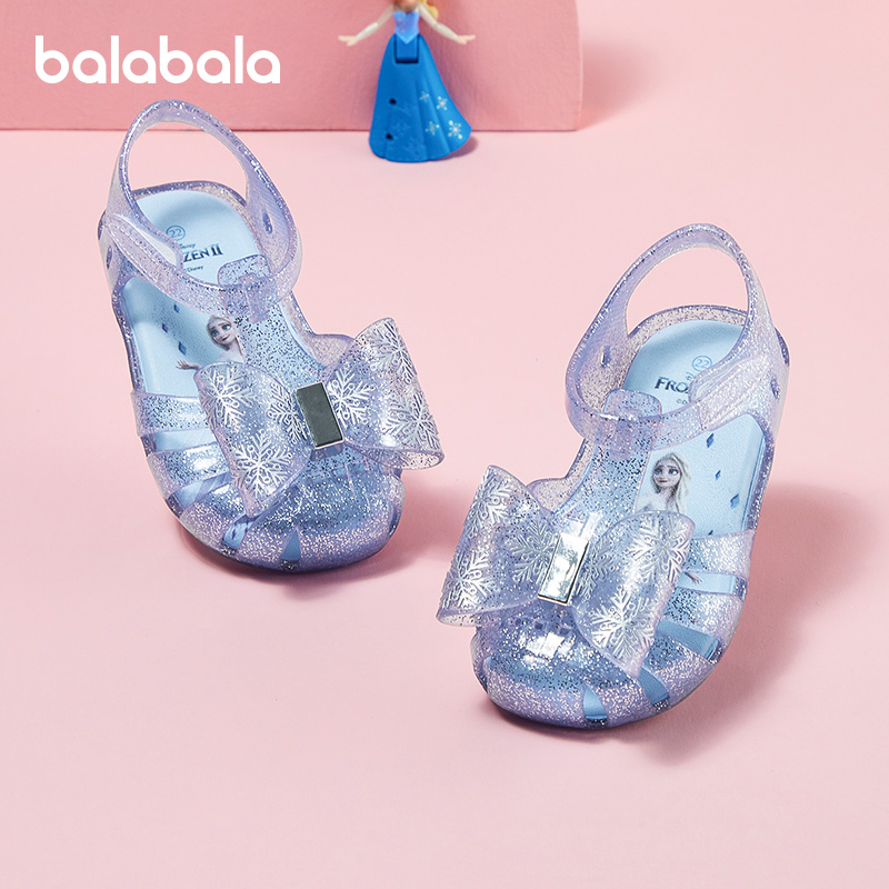 【艾莎IP】巴拉巴拉童鞋女童凉鞋夏季新款小童甜美蝴蝶结设计鞋子