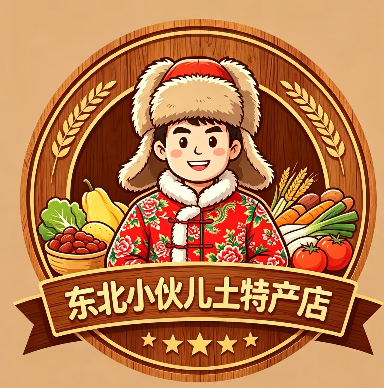 东北老家土特产店的LOGO