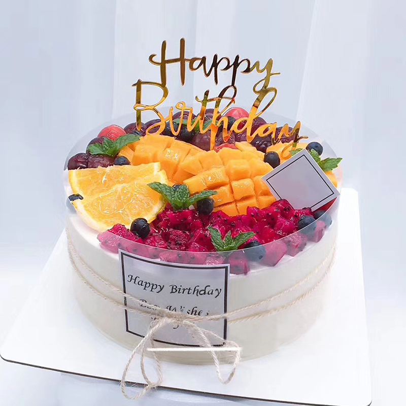 Simulation Cake Model 2021 Pop New Eurostyle Fruit Cream Birthday Plastic Fake Cake Sample Customizable