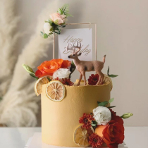  Simulation forest cake model ins Wind Meng fawn flower fairy wrought iron lemon fake birthday cake window decoration