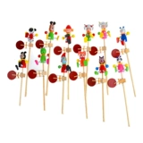 Классическая марионетка с животными, барабан-качалка, деревянная качалка, погремушка, игрушка