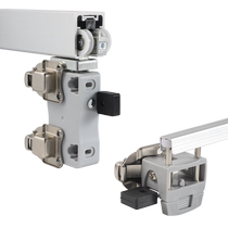 Wardrobe folding sliding door hanging rail track complete set of hardware cloakroom left and right sliding door buffer hanging pulley accessories