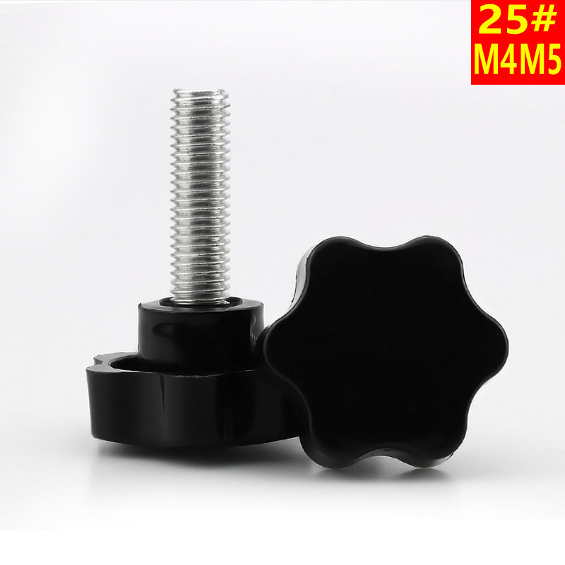 25# hexagonal glue head screwhandle screw handscrew adjustment star handle plastic head bolt M4M5M6
