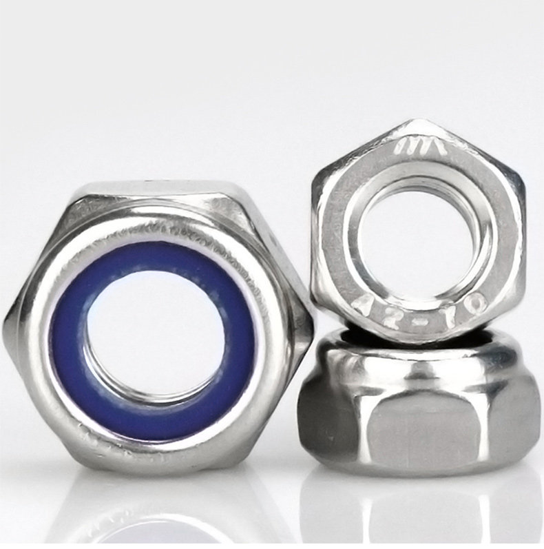 201 304 stainless steel hexagonal anti-loosening nut anti-thread loosening self-locking non-slip fine thread nut M2--M24 - Taobao