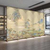 Chinese classical screen mask partition room tearoom office decorated background wall folding screen (thousands of river mountains)