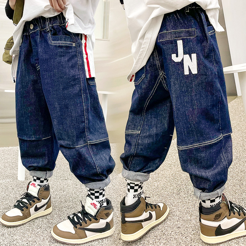 2022 - Fall - dress new children's jeans in the autumn children's handsome trousers in the childhood pants