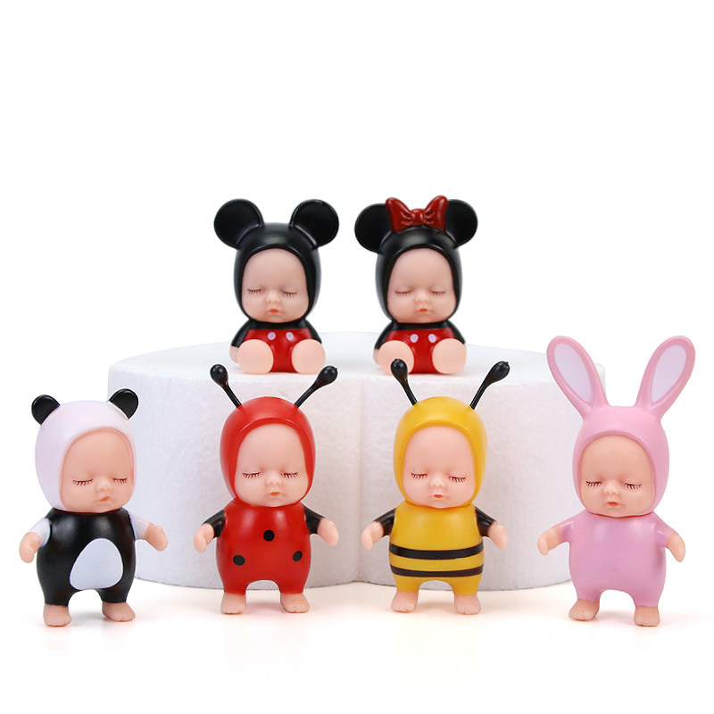 Cake decoration decoration sleeping baby baby hundred days full moon zodiac doll sleeping treasure baking dessert table dress up