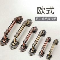 Multi-Xiang antique bronze Ming suit handle clothes cabinet retro red bronze door handle door door wooden door iron door handle