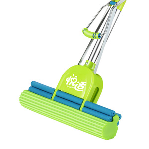 悦适家用免手洗双滚轮胶棉拖把