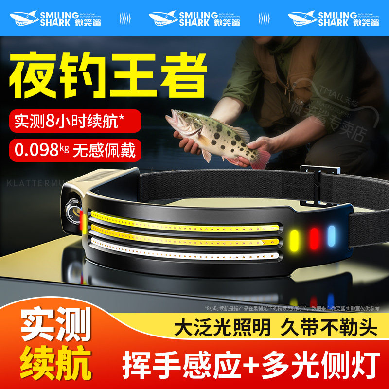 感应头戴式强光头灯钓鱼专用户外夜钓灯充电照明灯超轻超长续航